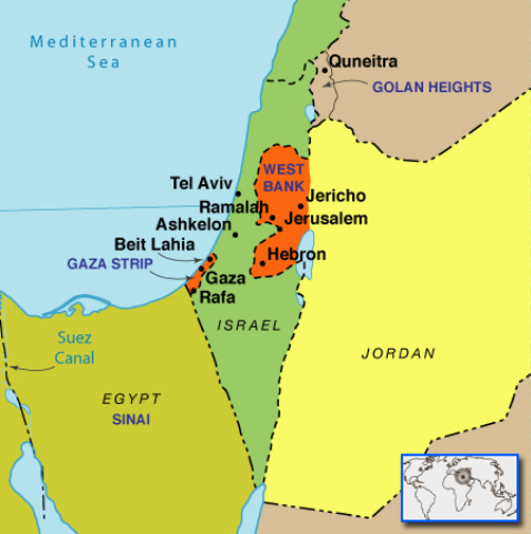 Geographical location - ISRAEL VS. PALESTINE